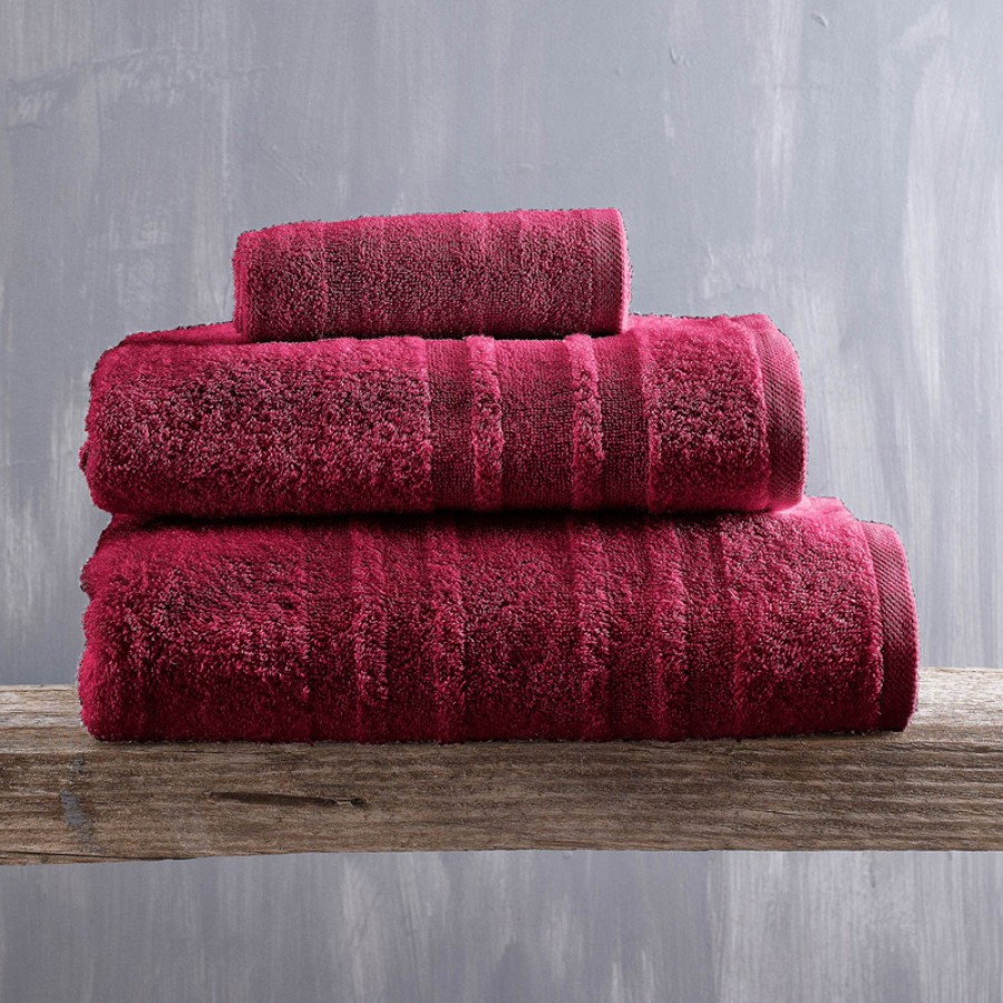 Πετσέτα Χειρός (30x50) Πενιέ Rythmos Laura Μπορντό