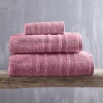 Πετσέτα Προσώπου (50x90) Πενιέ Rythmos Laura Ροδί