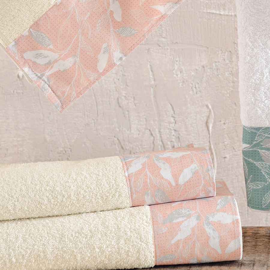 Σετ Πετσέτες 3 Τεμαχίων (Χεριών|Προσώπου|Λουτρού) 500γρ Rythmos Loreta Ροζ