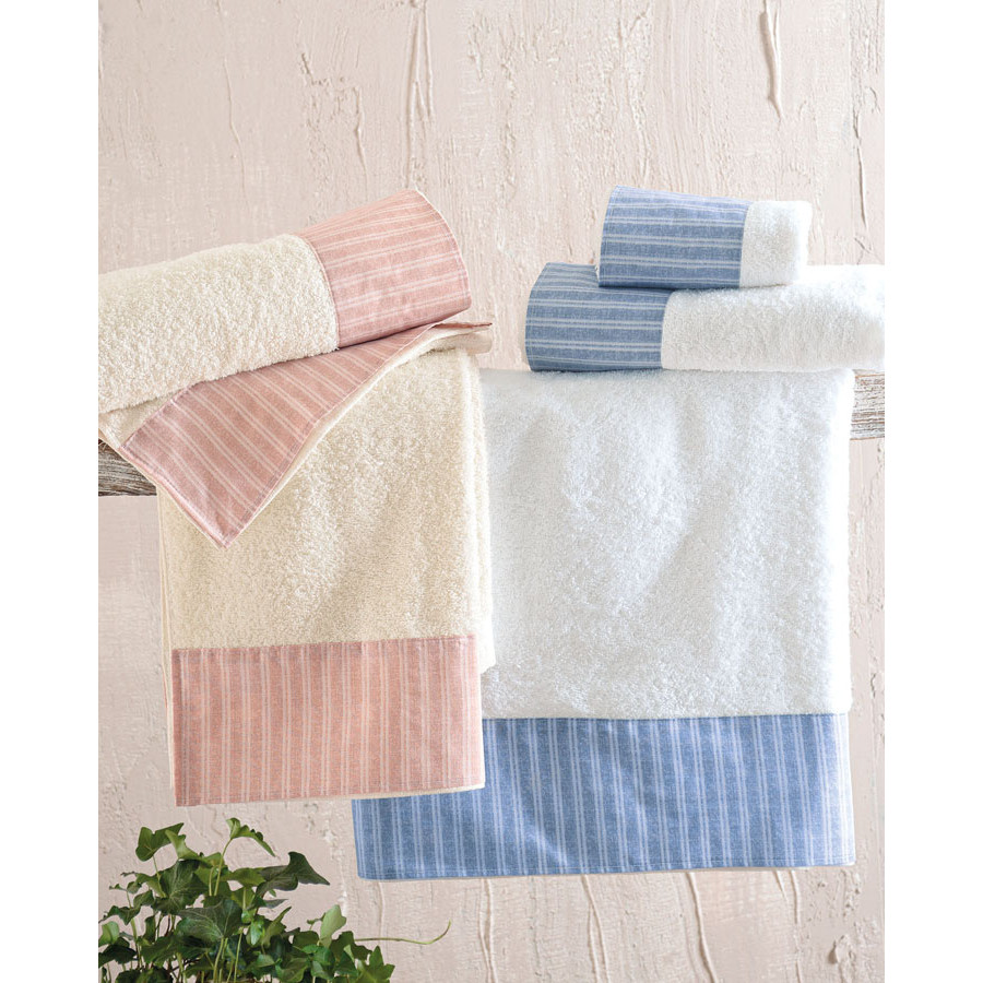 Σετ Πετσέτες 3 Τεμαχίων (Χεριών|Προσώπου|Λουτρού) 500γρ Rythmos Masters Ροζ