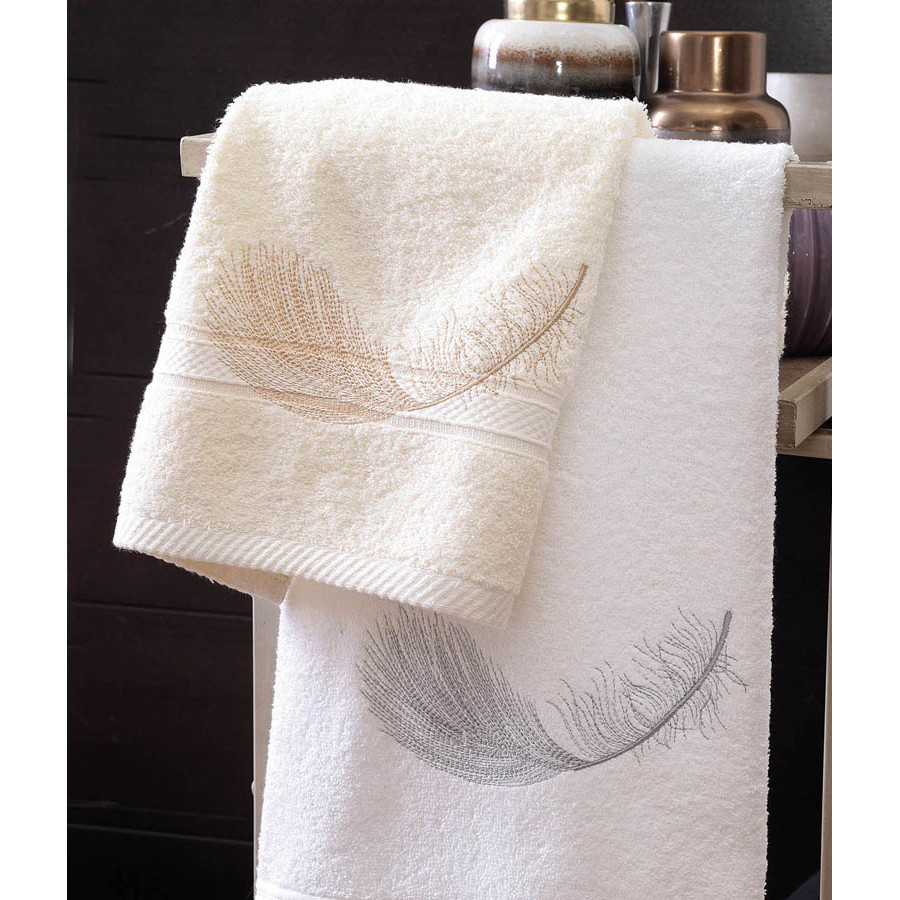 Σετ Πετσέτες 3 τεμαχίων (Χειρός | Προσώπου | Λουτρού) Βαμβακερές Rythmos Rythm Λευκό