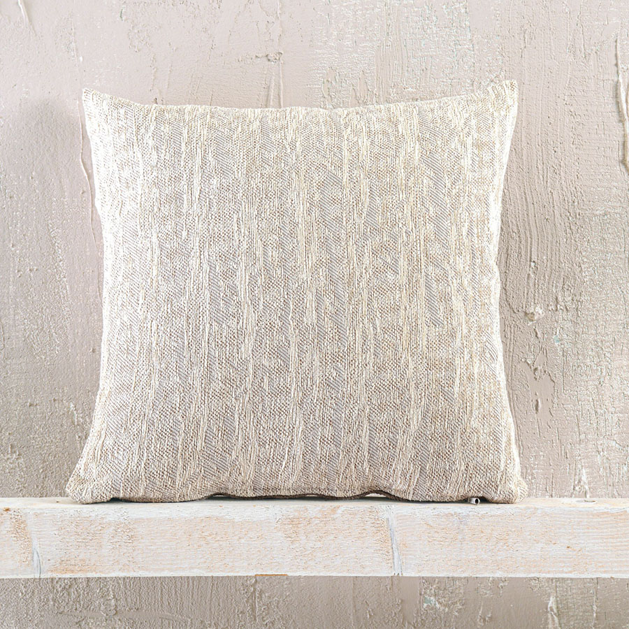 Μαξιλαροθήκη Διακοσμητική Φιγούρας (40x40) Σενίλ Μονόχρωμο Rythmos Apertius Μπεζ