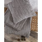 Ριχτάρι για Πολυθρόνα (160x180) Σενίλ Μονόχρωμο Rythmos Apertius Γκρι - καφέ