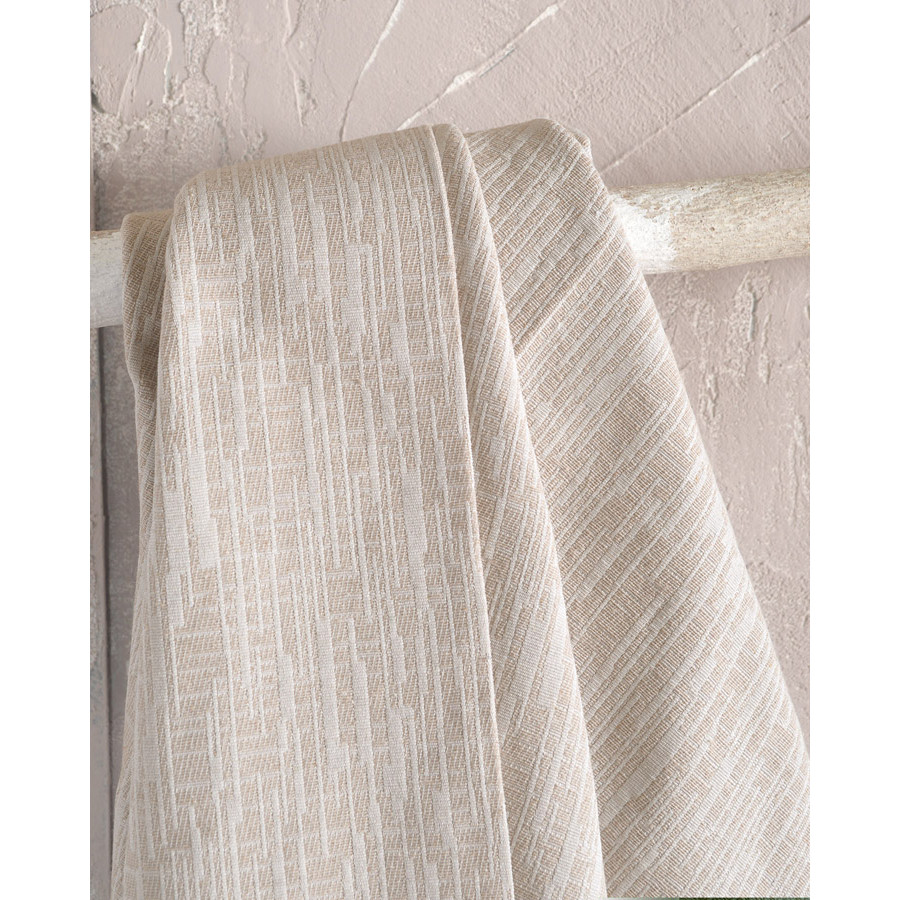 Ριχτάρι για Πολυθρόνα (160x180) Ζακάρ Βαμβακερό Rythmos Atticus Μπεζ