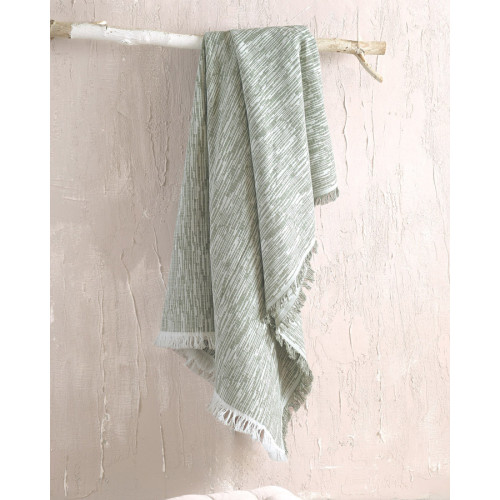 Ριχτάρι για Πολυθρόνα (160x180) Ζακάρ Βαμβακερό Rythmos Atticus Χακί