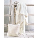 Ριχτάρι για Πολυθρόνα (160x180) Σενίλ Μονόχρωμο Rythmos Avida Εκρού