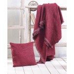 Ριχτάρι για Διθέσιο Καναπέ (180x240) Σενίλ Μονόχρωμο Rythmos Avida Μπορντό