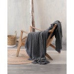 Ριχτάρι για Τριθέσιο Καναπέ (180x280) Σενίλ Lamb,Rythmos Beckett σκούρο γκρι