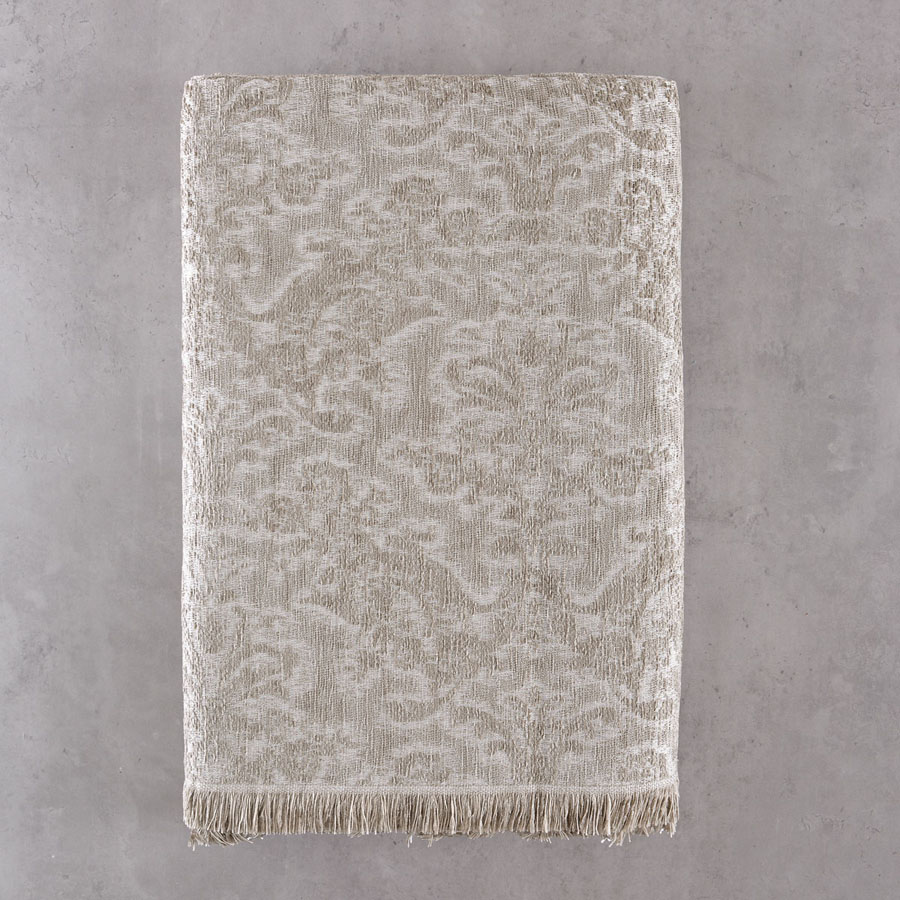 Ριχτάρι για Διθέσιο Καναπέ Rythmos (180x240) Σενίλ Ζακάρ Rythmos Bianco Μπεζ