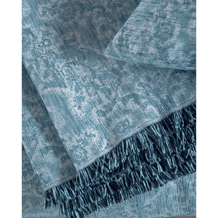 Ριχτάρι για Πολυθρόνα Rythmos (160x180) Σενίλ Ζακάρ Rythmos Bianco Μπλε