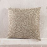 Μαξιλαροθήκη Διακοσμητική (40x40) Σενίλ Ζακάρ Rythmos Bianco Καφέ