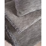 Ριχτάρι για Διθέσιο Καναπέ (180x240) Σενίλ Μονόχρωμο Rythmos Charlie Γκρι