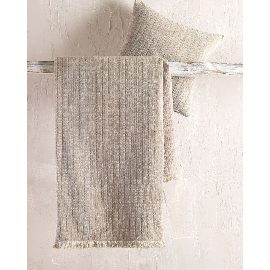 Ριχτάρι για Πολυθρόνα (160x180) Σενίλ Μονόχρωμο Rythmos Corvet Μπεζ