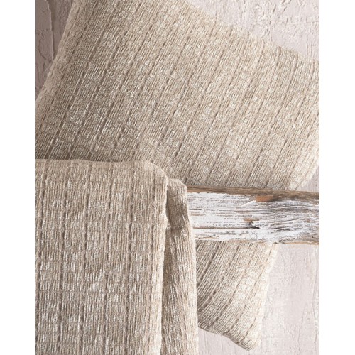 Ριχτάρι για Τετραθέσιο Καναπέ (180x330) Σενίλ Μονόχρωμο Rythmos Corvet Μπεζ