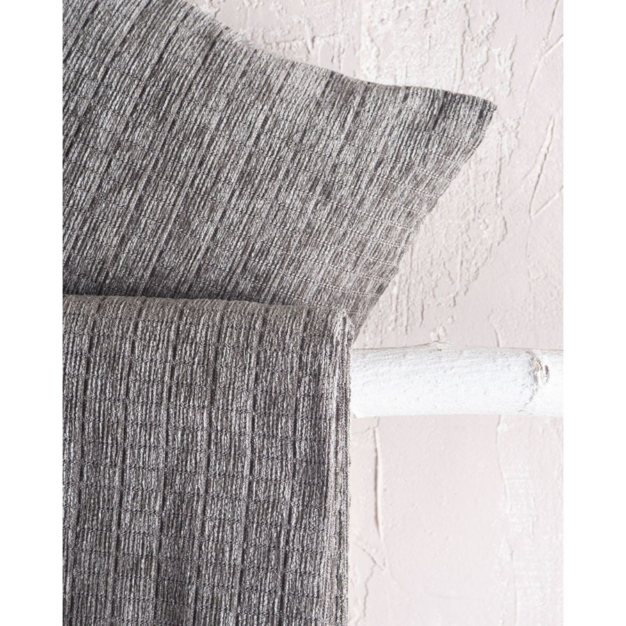 Ριχτάρι για Πολυθρόνα (160x180) Σενίλ Μονόχρωμο Rythmos Corvet Γκρι