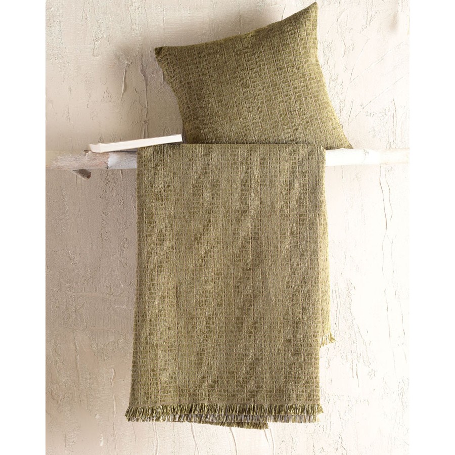 Ριχτάρι για Πολυθρόνα (160x180) Σενίλ Μονόχρωμο Rythmos Corvet Λαδί