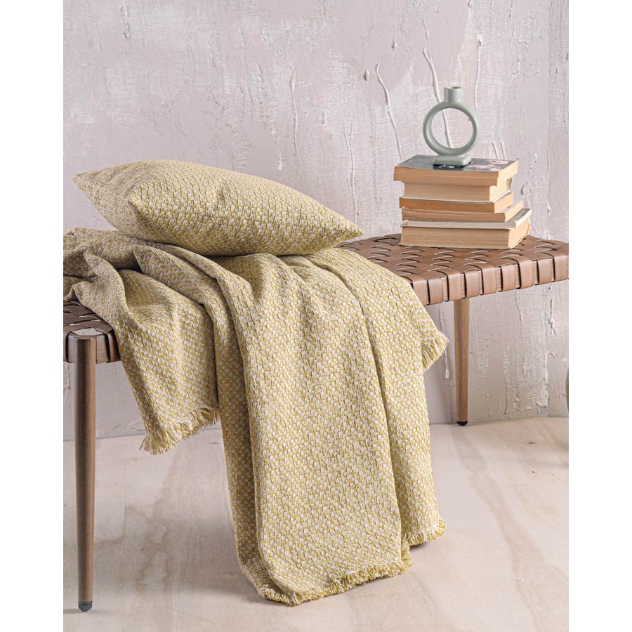 Ριχτάρι για Πολυθρόνα (160x180) Ζακάρ Σενίλ Rythmos Editor Χρυσό