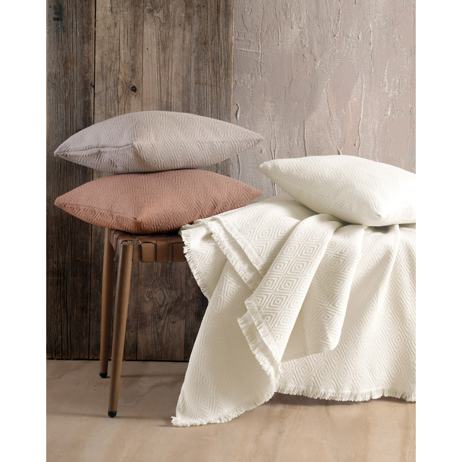 Διακοσμητική Θήκη για Μαξιλάρι (40x40) Ζακάρ Rythmos Elysse Καφέ