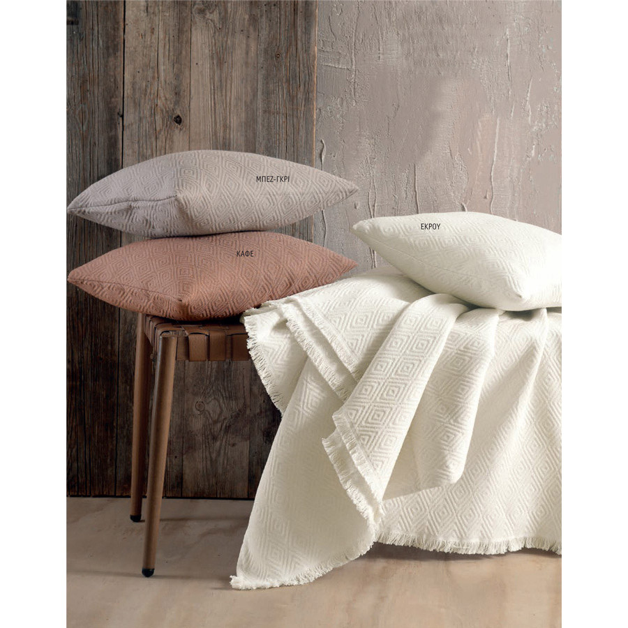 Ριχτάρι για Τετραθέσιο Καναπέ (180x330) Ζακάρ 4 Εποχών Rythmos Elysse Εκρού