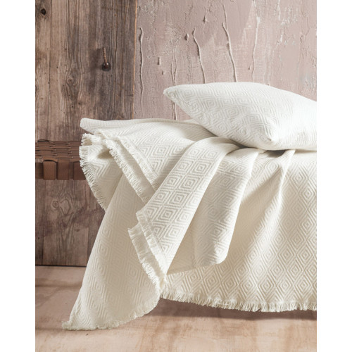 Ριχτάρι για Τετραθέσιο Καναπέ (180x330) Ζακάρ 4 Εποχών Rythmos Elysse Εκρού