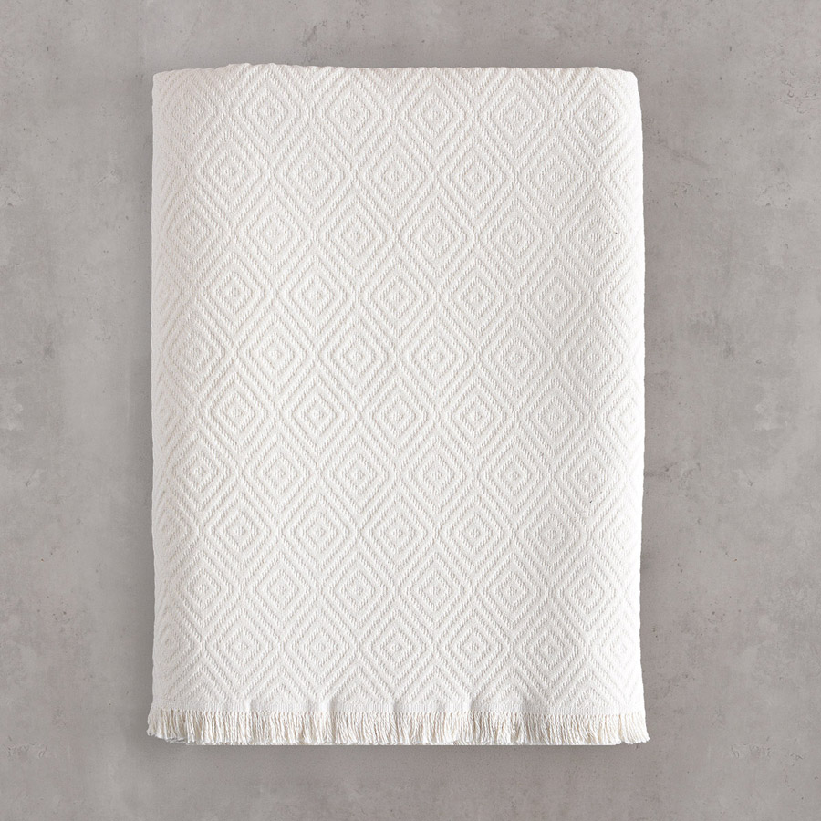 Ριχτάρι για Τετραθέσιο Καναπέ (180x330) Ζακάρ 4 Εποχών Rythmos Elysse Εκρού