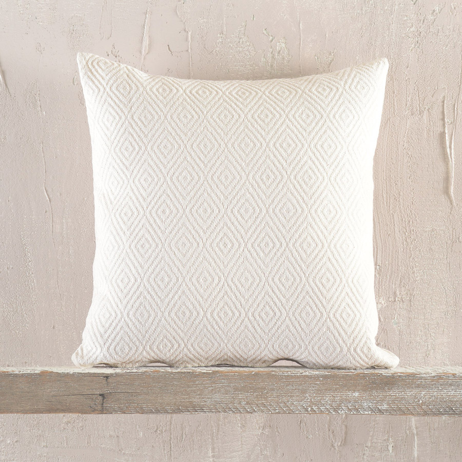 Διακοσμητική Θήκη για Μαξιλάρι (40x40) Ζακάρ Rythmos Elysse Εκρού