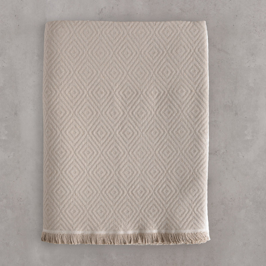 Ριχτάρι για Πολυθρόνα (160x180) Ζακάρ 4 Εποχών Rythmos Elysse Μπεζ-Γκρι