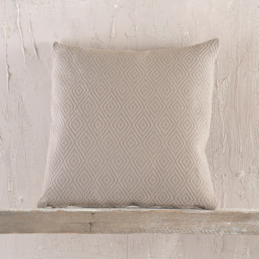 Διακοσμητική Θήκη για Μαξιλάρι (40x40) Ζακάρ Rythmos Elysse Γκρι-Μπεζ