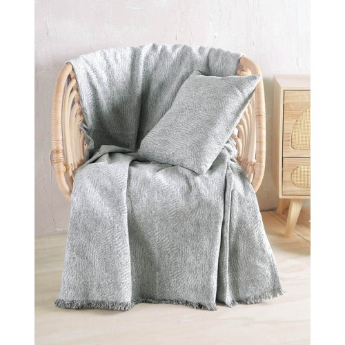 Ριχτάρι για Διθέσιο Καναπέ (180x240) Ζακάρ Σενίλ Rythmos Fidel Γκρι