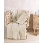 Ριχτάρι για Τετραθέσιο Καναπέ (180x330) Ζακάρ Σενίλ Rythmos Fidel Μπεζ