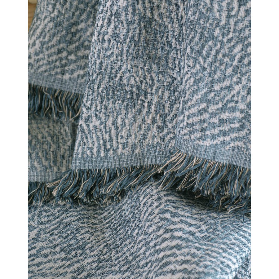 Ριχτάρι για Πολυθρόνα (160x180) Ζακάρ Σενίλ Rythmos Fidel Μπλε