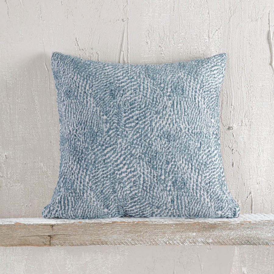 Διακοσμητική Θήκη για Μαξιλάρια Φιγούρας (40x40) Ζακάρ Σενίλ Rythmos Fidel Μπλε