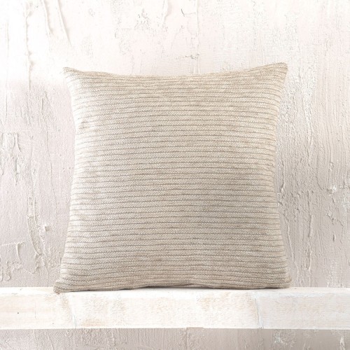 Μαξιλαροθήκη Διακοσμητική Φιγούρας (40x40) Σενίλ Μονόχρωμο Rythmos Hansel Μπεζ Ανοικτό