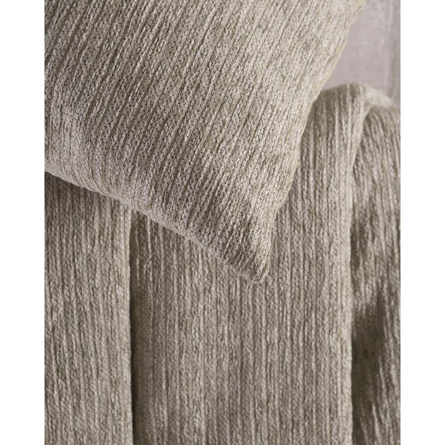 Ριχτάρι για Τετραθέσιο Καναπέ (180x330) Σενίλ Μονόχρωμο Rythmos Hansel Μπεζ Σκούρο