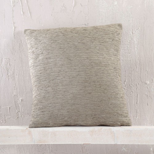 Μαξιλαροθήκη Διακοσμητική Φιγούρας (40x40) Σενίλ Μονόχρωμο Rythmos Hansel Μπεζ Σκούρο