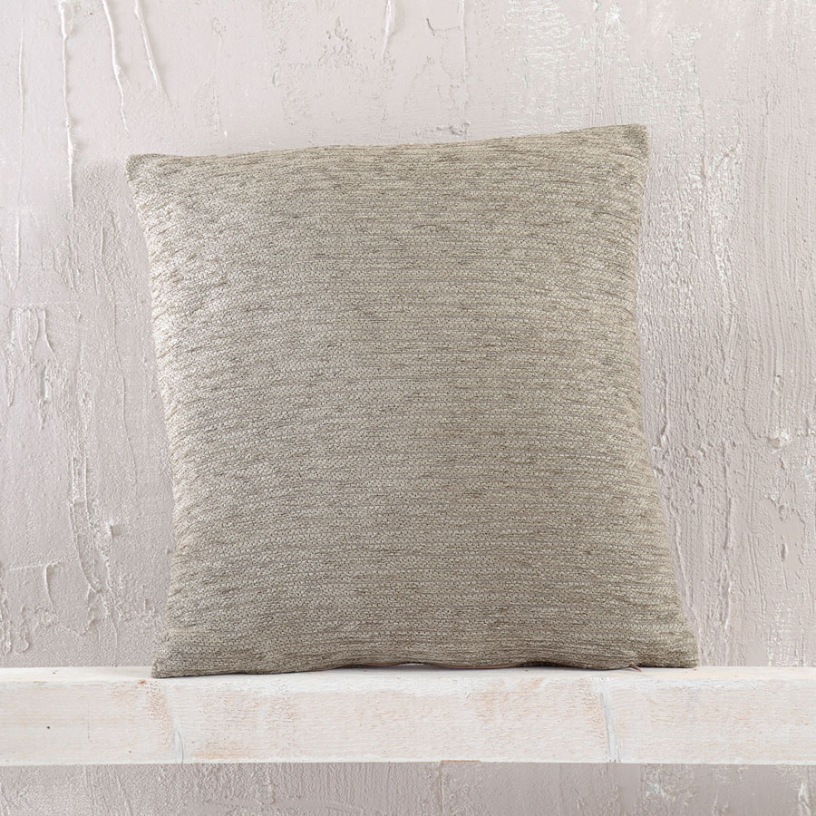 Μαξιλαροθήκη Διακοσμητική Φιγούρας (40x40) Σενίλ Μονόχρωμο Rythmos Hansel Μπεζ Σκούρο