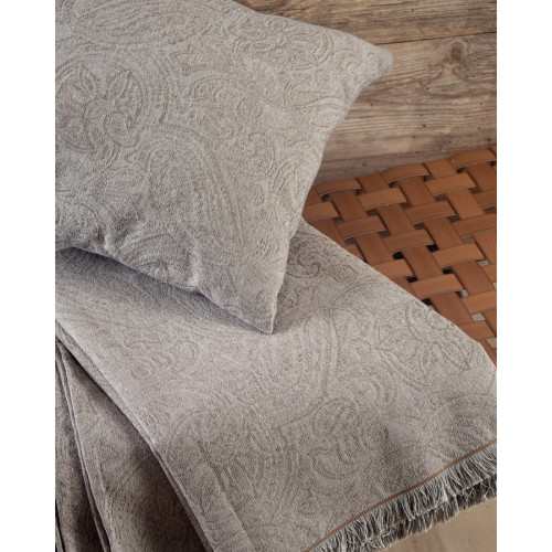 Ριχτάρι για Διθέσιο Καναπέ (180x240) Ζακάρ 4 Εποχών Rythmos Ivy Καφέ-Γκρι