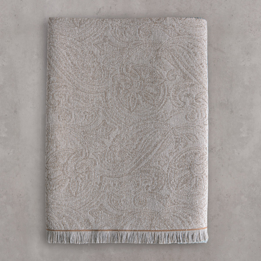 Ριχτάρι για Διθέσιο Καναπέ (180x240) Ζακάρ 4 Εποχών Rythmos Ivy Καφέ-Γκρι