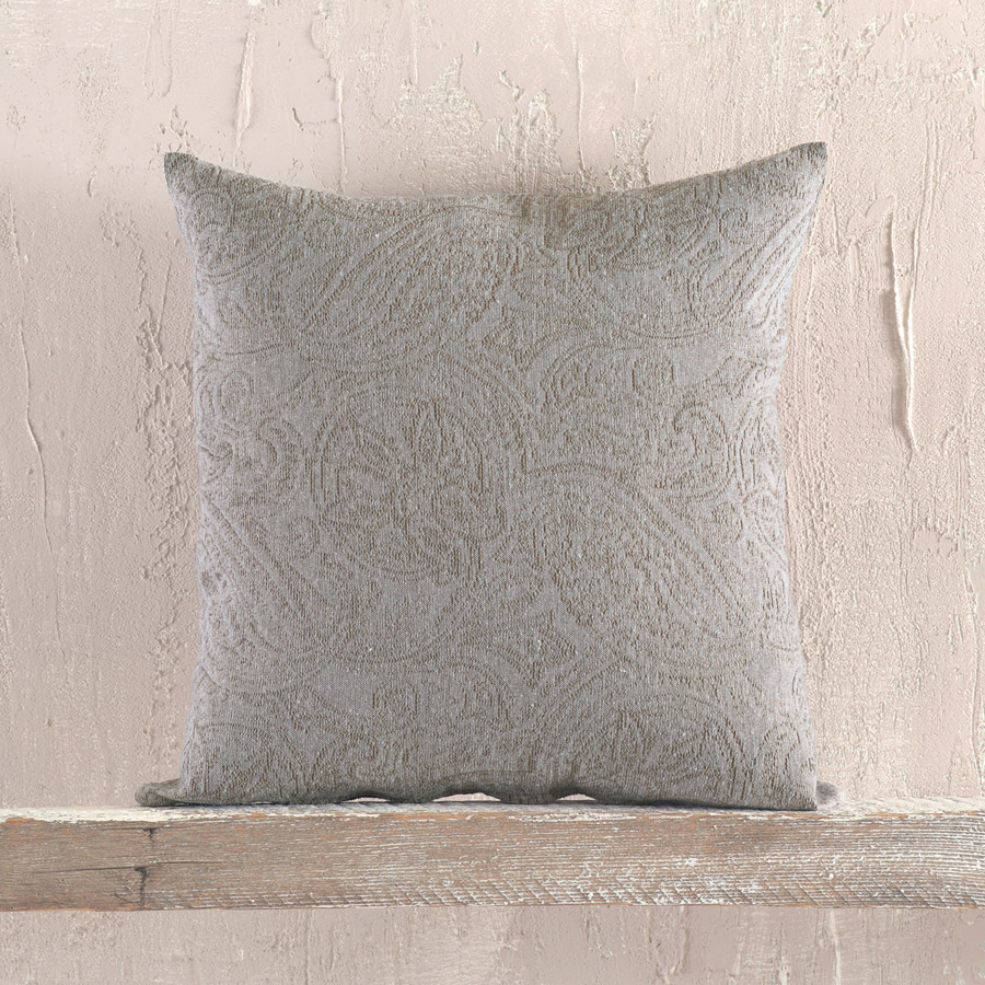 Διακοσμητική Θήκη για Μαξιλάρι (40x40) Ζακάρ Rythmos Ivy Γκρι-Καφέ