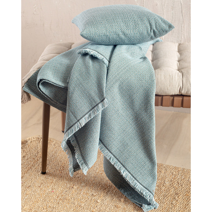 Ριχτάρι για Πολυθρόνα (160x180) Ζακάρ 4 Εποχών Rythmos Kelsey Μπλε