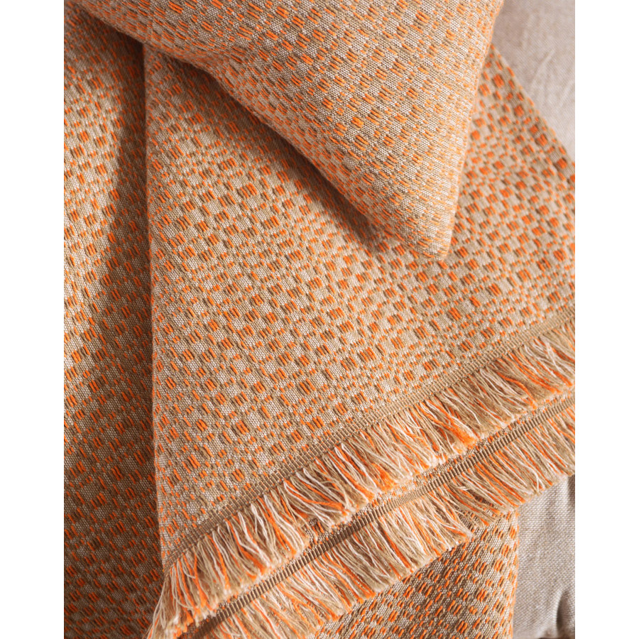 Ριχτάρι για Τριθέσιο Καναπέ (180x280) Ζακάρ 4 Εποχών Rythmos Kelsey Τερακότα