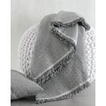 Ριχτάρι για Πολυθρόνα (160x180) Ζακάρ Διπλής όψης Rythmos Luna Σκούρο Γκρι