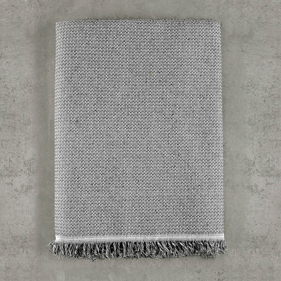 Ριχτάρι για Τετραθέσιο (180x330) Ζακάρ Διπλής όψης Rythmos Luna Σκούρο Γκρι