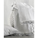 Ριχτάρι για Διθέσιο (180x240) Ζακάρ Διπλής όψης Rythmos Luna Ανοιχτό Γκρι