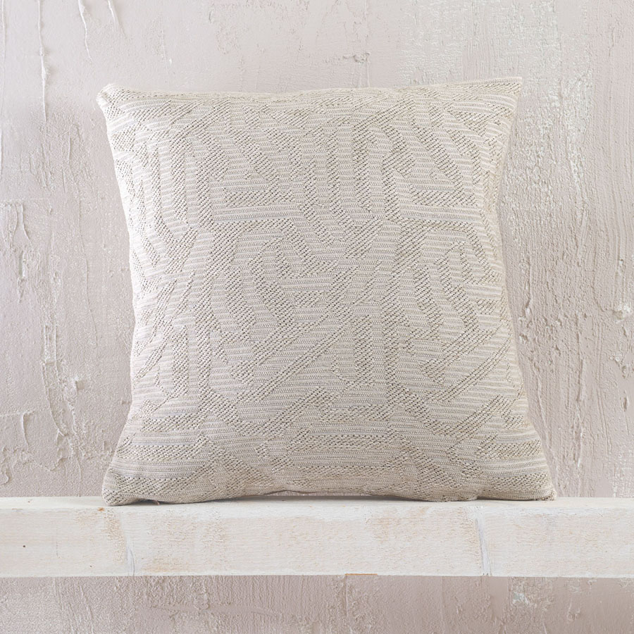 Μαξιλαροθήκη Διακοσμητική (40x40) Σενίλ Ζακάρ Rythmos Melie Εκρού