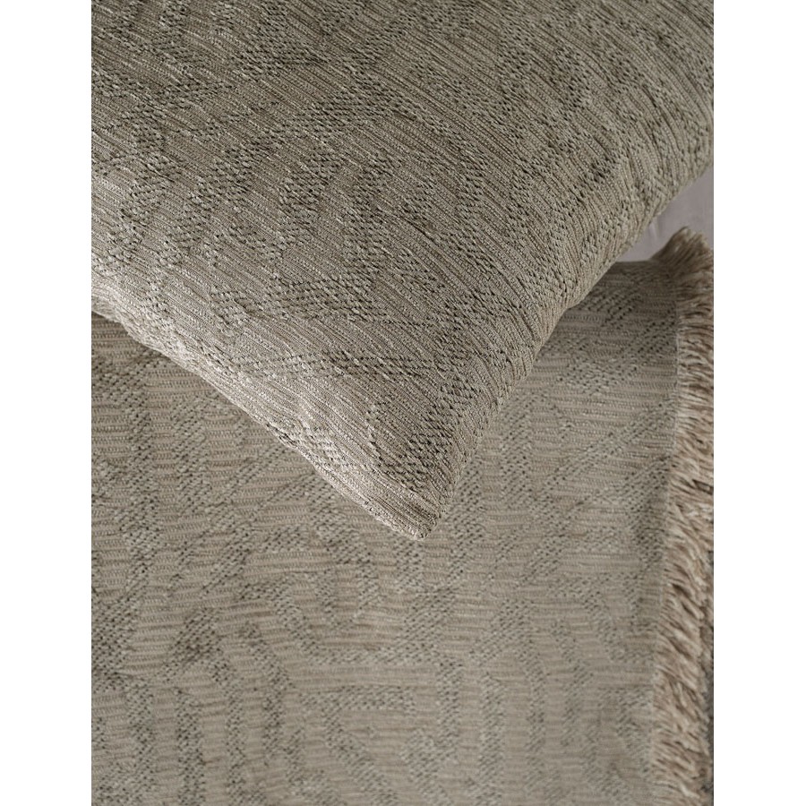 Ριχτάρι για Τετραθέσιο Καναπέ Rythmos (180x330) Σενίλ Ζακάρ Rythmos Melie Μπεζ