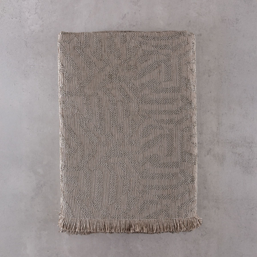 Ριχτάρι για Τετραθέσιο Καναπέ Rythmos (180x330) Σενίλ Ζακάρ Rythmos Melie Μπεζ