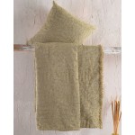 Ριχτάρι για Τριθέσιο Καναπέ Rythmos (180x280) Σενίλ Ζακάρ Rythmos Melie Χρυσό - Λαδί