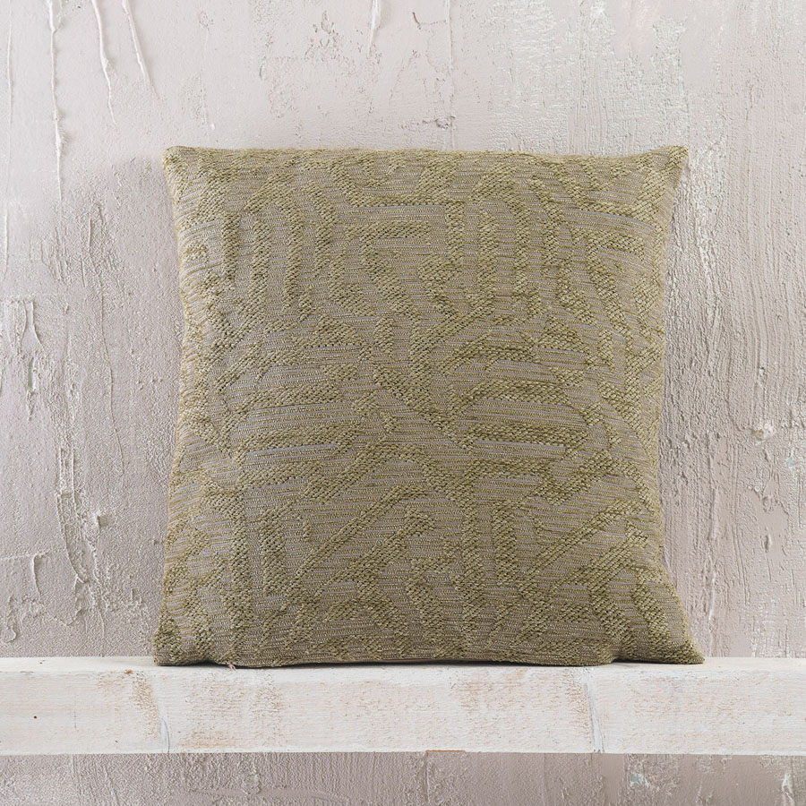 Μαξιλαροθήκη Διακοσμητική (40x40) Σενίλ Ζακάρ Rythmos Melie Χρυσό - Λαδί