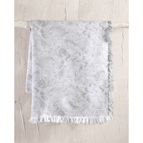 Ριχτάρι για Τριθέσιο Καναπέ (180x280) Ζακάρ Βαμβακερό Rythmos Peony Γκρι Απαλό